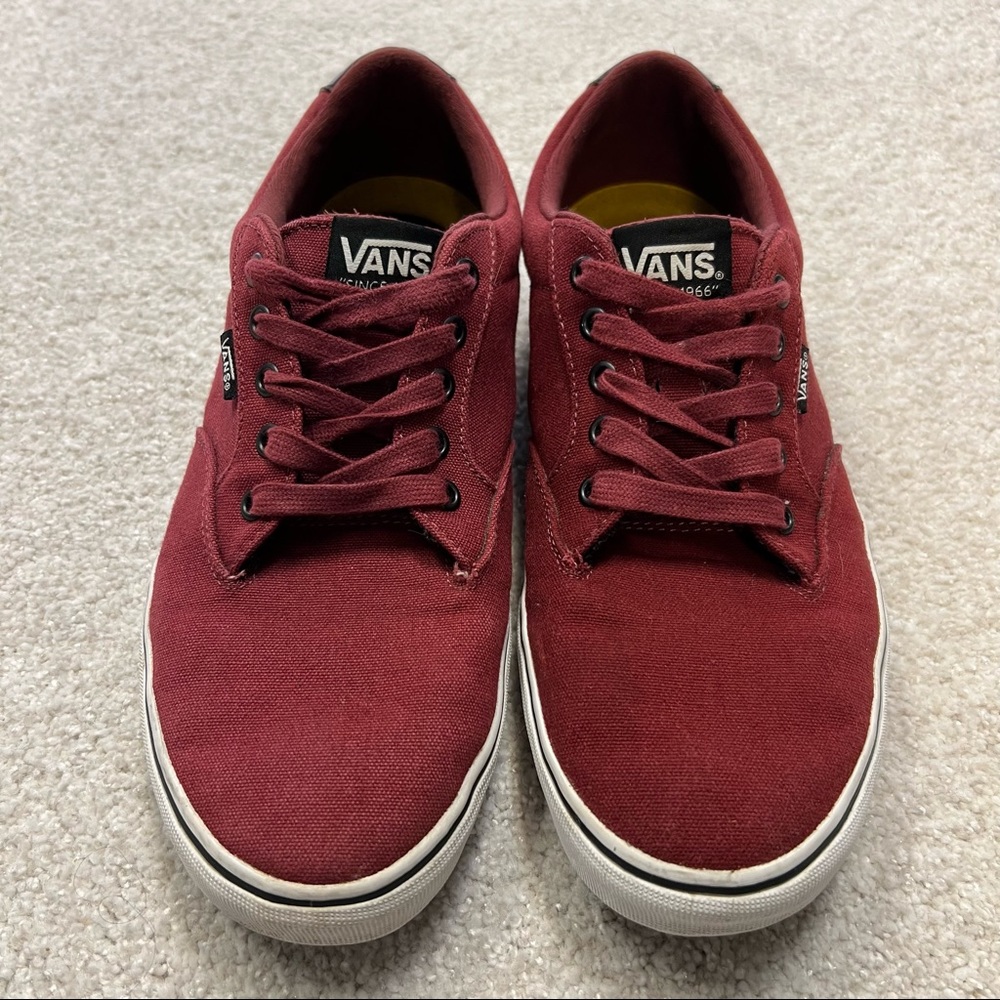 VANS Off The Wall Men’s Red Low Top Lace Up Sneakers Size 10.5